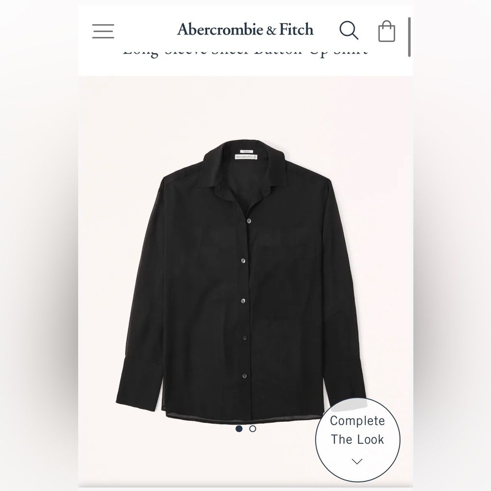 Black Abercrombie and fitch button up long sleeve shirt